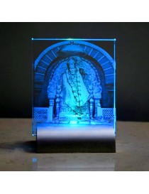 2D Crystal with light at the base - Shri Sai