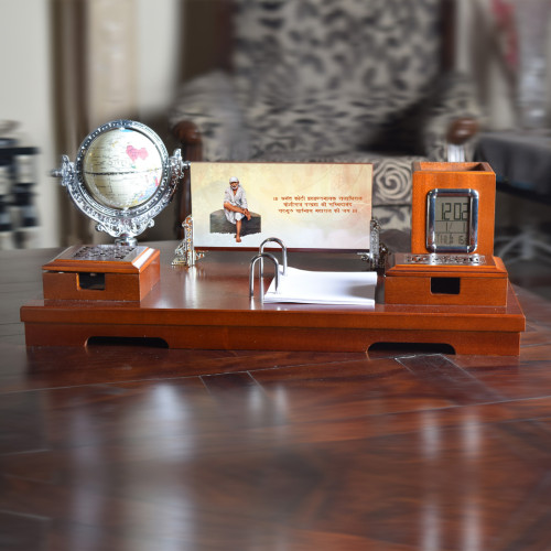 Shirdi Sai Executive Desk Set with Time