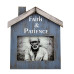 Hut Shaped Wooden Photo Frame (Faith & Patience)