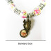 Shri Sai - Ceramic flowers printed  bracelet with metal pendant