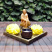 Shri Sai wooden platter  with T-light holder