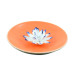 Ceramic handmade Lotus Incense Burner - Orange ceramic base