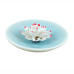 Ceramic handmade Lotus Incense Burner; Soft powder blue ceramic base 