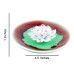 Ceramic handmade Lotus Incense Burner - Rich maroon base centered in green colour