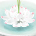 Ceramic handmade Lotus Incense Burner - Enchanting Light tea green base