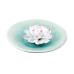 Ceramic handmade Lotus Incense Burner - Enchanting Light tea green base