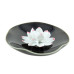 Ceramic handmade Lotus Incense Burner - Taupe base with light matt edges