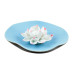 Ceramic Lotus Incense Burner  - Serene sky blue base