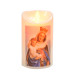 Premium Realistic Flameless Candle with Moving Wick Mother Mary Art