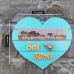 MDF Heart With Sai Bless  (Wall/Door Decor)