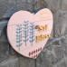 MDF Heart With Sai Bless  (Wall/Door Decor)