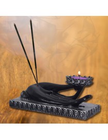 Hand 'Mudra' - T light & Incense Holder - Inner Peace 